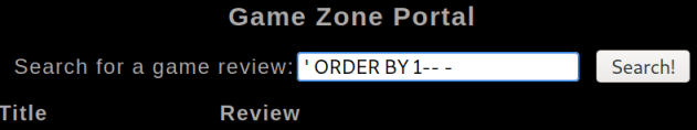 gamezone-orderby