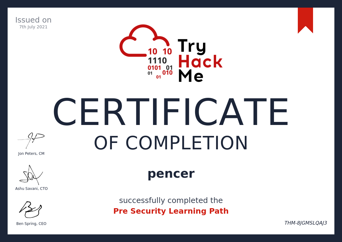 pre-security-certificate